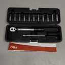 PRO BIKE TOOL Torque Wrench and Torque Screwdriver Set - Precision Tool for Bike Maintenance - 1/4 Inch Drive - 2.2 to 16.9 Nm - Complete Kit with Allen, Torx, Extension - with Protective Case (Chrome Vanadium Steel)