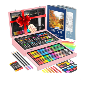 Art Supplies,156-Pack Deluxe Art Set Drawing Kit with 2 Sketch Book, Arts and Crafts, Art Supplies for Girls Ages 6-8 9-12 13 14 Year Old Girl, Cool Birthday Gifts