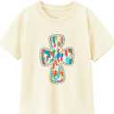 Toddler Boys Easter Shirt for Girls Kids Easter T-Shirts Tops Funny Bunny Graphic Tee Short Sleeve 2-8 Years (Yellow)