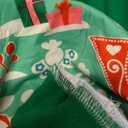 LovinPet Large Dog Christmas Pajamas for Dogs - Shirts for Big Dogs Xmas Holiday Costume Lightweight Pullover, Christmas Critters Aqua Prints Large Dog Pjs, Pitbull Dog Onesie, Pitbull Onesie, 2XL (Green)