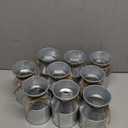 11 Pcs Farmhouse Metal Flower Vase Decor, 5.3 Inch Galvanized Milk Can Jug Vase with Twine Bow Rustic Flower Buckets for Centerpieces Floral Display Table Home Wedding Festival DIY Decorations