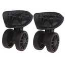 QIXIAMO A89 Luggage Wheels Suitcase Double Row Roller Hardware Repairing Kit Spinner Casters Heavy Duty Wheel 2 Pair Black, 5cm