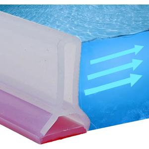 Collapsible Shower Threshold Water Dam Water Barrier for Shower and Retention System and Keeps Water Inside Threshold Dry and Wet Separation Suitable for Bathroom and Kitchen (118Inch, Transparent)