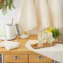 DII Basic Solid Dishtowel Collection Cotton Flat Woven, Small Set, 18x28, Natural, 6 Piece