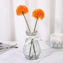 16 Pcs Artificial Chrysanthemums Flowers Ball Flower Fake Mums Spring Autumn Flowers for Home Office Coffee House Parties and Wedding Decor (Orange)