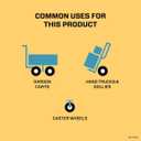 Marathon 4.10/3.50-4" Flat Free, All Purpose Utility Tire on Wheel, 3.5" Centered Hub, 3/4" Bearings