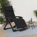 Slendor Oversized Zero Gravity Chairs XL, 29in Padded Recliner Chair, Black, 29in x 20in x 45in