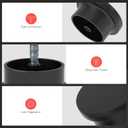 homdiy 5 Pack Kitchen Cabinet Knobs Black Drawer Dresser Knobs Matte Black Zinc for Desk Drawers Cupboard Hardware