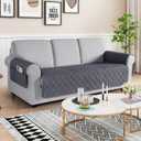 VANSOFY Couch Cover, Waterproof Sofa Covers Washable Slipcover Furniture Protector Couch Seat Covers Non-Slip Couch Cover for Dogs, Pets(Sofa Plus, Dark Gray)