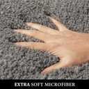 MIULEE Grey Bathroom Rugs Set 2 Piece, Soft Absorbent Microfiber Bath Mat Set, Non Slip Quick Dry Machine Washable Plush Shaggy Bath Rugs for Bathroom Floor, Tub and Shower, 16x24 inches
