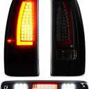 LED Taillight Tail Light + 3rd Third Brake Cargo Lamp for Chevy Silverado 1500 2500 1999-2002, 1500HD 2500HD 2001-2002, GMC Sierra 1500 2500 1999-2003, Sierra 1500HD 2500HD 2001-2003, 19169017