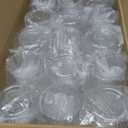 Ciaell 30 Pack Plastic Ribbed Wine Glasses - 14 OZ Thicker Origami Stemless Disposable Wine Champagne Whiskey Unbreakable Cocktail Glass, Reusable Wine Cups for Party Wedding Bar (Clear)