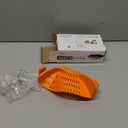 Kitchen Gizmo Snap N Strain Clip On Strainer for Pots and Pans - Adjustable Silicone Colander for Kitchen - Compact Clip-On Food Strainer for Draining Pasta and Vegetables - Orange