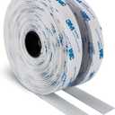3M Hook and Loop Self Adhesive Tape 1” x 20Ft 9448A Sticky Back Interlocking Nylon Fabric Fastener Heavy Duty Adhesion Strip Tape White(9448AI)