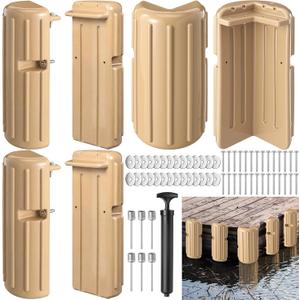 Timtin Dock Corner Bumper Fender Inflatable Boat Dock Bumpers for Vertical and Corner Protection Soft UV-Resistant PVC Includes Stainless Steel Mounting Hardware 15.2 x 6 x 4.5 Inch