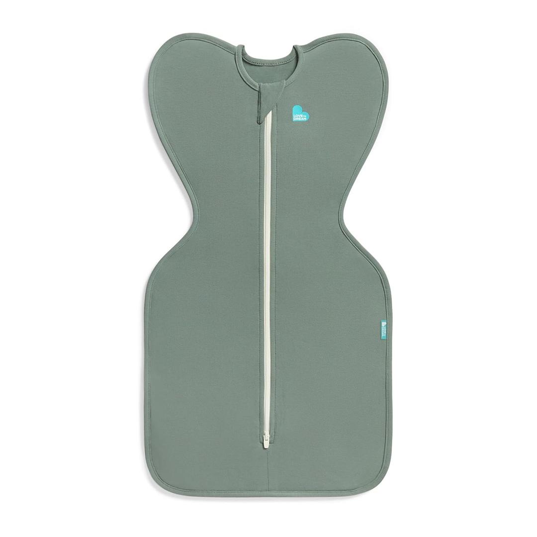 Love to Dream Swaddle UP, Baby Sleep Sack, Self-Soothing Swaddles for Newborns, Improves Sleep, Snug Fit Helps Calm Startle Reflex, New Born Essentials for Baby, 1.0 TOG, 5-8.5 lbs, Deep Olive