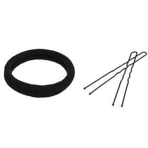 Elastics Hair Bands No Damage for Thick, Heavy and Curly Hair And Two Hairpins