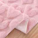 Valentine's Day Table Runner, Blush Pink Soft Plush Faux Fur Love Heart Table Runners 108 inches Long, Festival Kitchen Dining Table Decoration for Home Party Decor 13x108 Inch