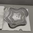 Wall Clock Silver Irregular Mirror Glass Clocks Cute Crystal Crushed Diamond Clock for Wall Decorative, Perfect Home Decor for Living Room Bedroom Dining Room Office