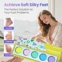 Foot Bath Bombs with 5 Foot Files - 5 Scented Foot Soak Tablets for Dry Cracked Heels, Callus Remover Tool Kit, Relaxing Spa Pedicure Set for Home, Gift for International Women's Day (Bnffb001)