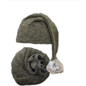 Baby Boy Girl Photography Knit Outfits Newborn Photo Props Infant Photo Shoot Crochet (Dark Green)