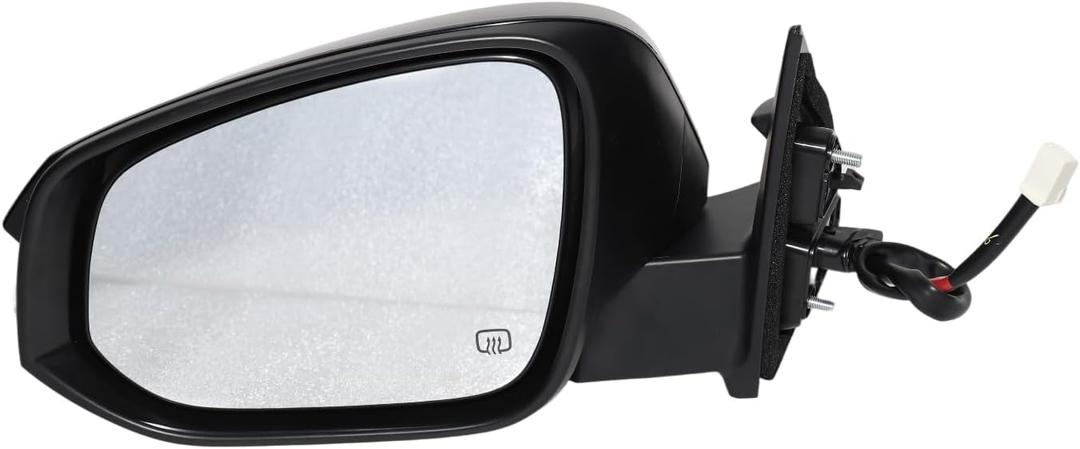 Left Driver Side Power Heated Side View Mirror Manual Folding Compatible for Toyota Highlander 20142019 Replaces 879400E130 TO1320317 (6Pins)