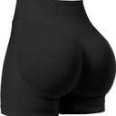 VOYJOY Women Workout Impact Shorts 2.5"/ 3.6"/ 4.5"/ 6" Scrunch Butt Lifting Gym Seamless Booty Biker Shorts (Black, S)