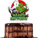 2 x 25pcs Ghost Cake Decorations with 1pcs Cake Topper, 24pcs Cupcake Toppers for Ghost Birthday Party Supplies