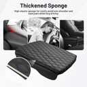 Autorder Center Console Cover for 2019-2025 2026 Dodge Ram 1500/2500/3500 Accessories Armrest Cushion Cover Nappa Leather Middle Console Covers Console Cushion Pad Anti-Scratch(Bucket Seat Only)