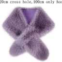 Dikoaina Women's Faux Fur Collar Scarf Wrap  Winter Warm Shawl Cape Elegant Neck Warmer for Ladies (120cm, Light Green)