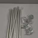 Silver Decorative Crystal Curtain Rods 2 Pack:36-88"Heavy Duty Adjustable Window Curtains Rods for Bedroom Living Room,Nickel Modern Girly Acrylic Drapery Rod Set with Sheer Bling Foil Finials