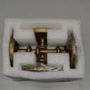 NUPTIO Gold Candle Holders for Pillar: Antique Brass Cast Iron Candleholder for 3 Inch Pillars Heavy Metal Candle Stand for Christmas Party Table Decor