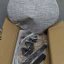 Cat Desk Bed - 360 Rotating & Adjustable, Supports 44 lbs, Soft Faux Fur with Dual-Sided Reversible Mat, Modern Indoor Cat Nest Furniture for Office Desks and Game Tables, Island Table (Grey)