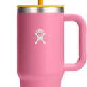 Hydro Flask Kids 24 Oz Travel Tumbler with Handle, Lid and Straw for School - Insulated Stainless Steel in Dahlia Pink