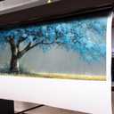 Blue Tree Wall Art for Office Blue Canvas Wall Art for Living Room Tree of Life Poster for Dining Room Size 24 x 48 Inch