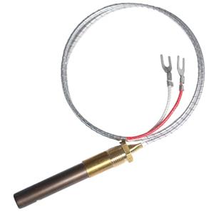 24" Q313A Thermopile Generator for Gas Fireplace/Water Heater/Fryer/Oven, 750 mV Output, High-Temp 750 °C Rated, Aluminum Thermocouple Assembly