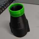 Short Nozzle, Compatible with Greenworks Blower Series 760-515, 19 cm Length, TPU Tip Protection, Black with Green Accents