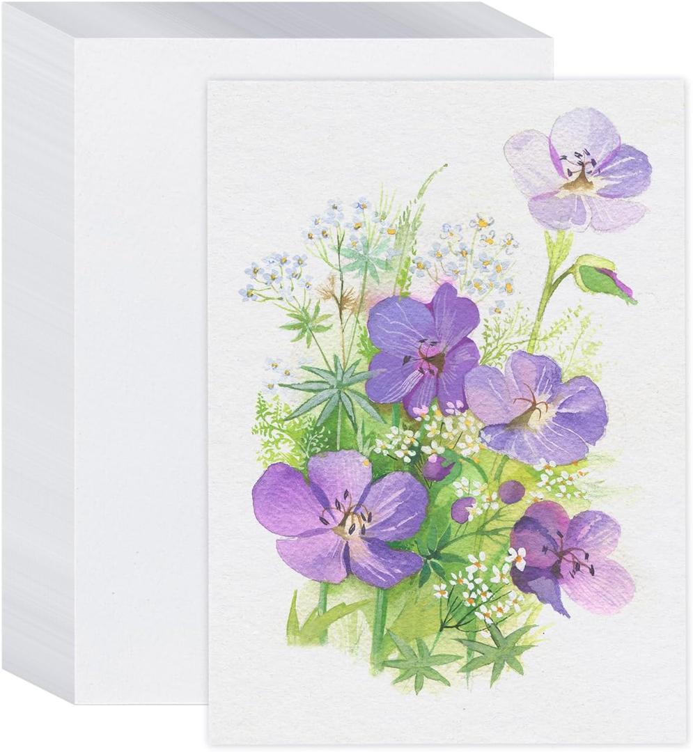 64 Sheets 5x7 Watercolor Paper, 140lb/300gsm Water Color Paper Sketch Easel Acrylic Painting Paper