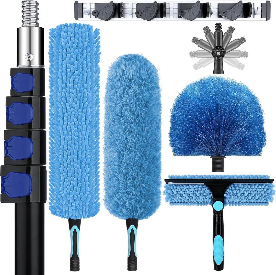 La ForFoir 30ft High Ceiling Duster Kit with 5-24ft Extension Pole