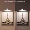 EZVALO Picture Lights for Wall, 2000mAh Rechargeable Battery Magnetic Poster Lights with 3 Color Temps & 12 RGB, Remote Dimmable Timer Painting Light, Wall Decor Light for Art Display, Frame (3 Pack)