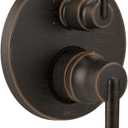 DELTA FAUCET T24959-RB, Venetian Bronze Trinsic Contemporary Monitor 14 Series Valve Trim with 6-Setting Integrated Diverter