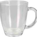 Home Basics GC44711 Glass Coffee Mug, 12 oz, Clear