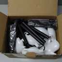 Solar Halloween Ghost Pathway Lights, 10 Pack 3D Lighted Outdoor Stake Decorations, Waterproof LED Yard and Garden Lights for Halloween Pathway, Lawn, Patio, and Holiday Decor (Cool White)