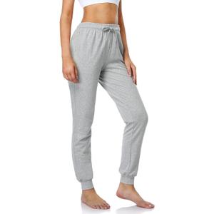 Safort Women Joggers Pants 30"/32"/34"/36" Tall Inseam Athletic Tapered Sweatpants Workout Lounge with Pockets (Small, 06-light Grey (100% Cotton))