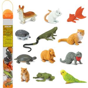 Safari Ltd. Pets TOOB - 12 Figurines of Household Pets - Educational Toy Figures for Boys, Girls and Kids Ages 3+