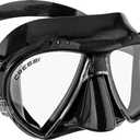 Cressi Matrix Adult Scuba Diving, Snorkeling, and Freediving Masks- Matrix: Made in Italy (One Size, Black/Black)