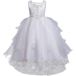 IWEMEK girls Modern (8-9 Years, Beaded White)