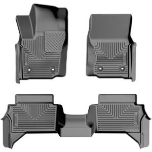 Husky Liners Weatherbeater Floor Mats | Fits 2024-2026 Toyota Tacoma - Hybrid, Double CAB ONLY | Front & 2nd Row, 3-pc Black - 99281