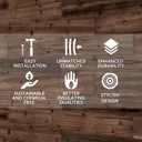 10-Pack Solid Pine Wall Planks, 47.25" x 4.75" Barn Wood Finish Rustic Real Wood Wall Panels for DIY Accent Walls & Ceilings, Brown, Covers 15.4 Sq. Ft.
