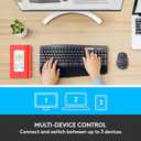 Logitech MK850 Performance Wireless Keyboard and Mouse Combo for Windows, macOS & ChromeOS, Bluetooth & 2.4 GHz USB Receiver, Full-Size Ergonomic Keyboard, Multi-Device, Cushioned Palm Rest Graphite